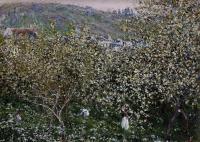 Monet, Claude Oscar - Vetheuil, Flowering Plum Trees